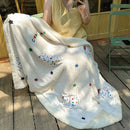 GobekUsa Lamb Nap Cartoon Coral Velvet Blanket: Super Soft, Thick, and Cute for Winter