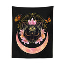 GobekUsa Cat Witch Moon Star Tapestry Wall Hanging - Trippy Psychedelic Wall Decor