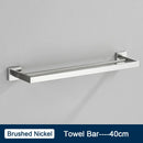 GobekUsa Black Towel Rack Bar 40cm SUS304 Modern Gold Cloth Holder Wall Mounted