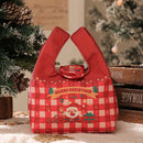 GobekUsa Christmas Apple Handheld Sail Bag Short Plush Gift Bag for Friends and Colleagues