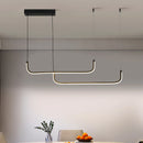 Modern Gold Linear LED Pendant Light