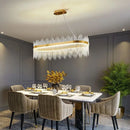 GobekUsa Crystal LED Chandelier: Luxury Dimmable Pendant Light for Bedroom, Living, Dining Room