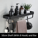 GobekUsa Black Aluminum Bathroom Corner Shelf Wall Mounted Storage Holder