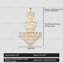 GobekUsa Crystal Duplex Chandelier: Post-Modern Luxury Living Room Club Villa Lighting