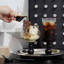 GobekUsa Glass Beaded Stem Coffee Mug 13oz - Nordic Style Cocktail Cup Ice Cream Yogurt