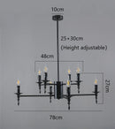GobekUsa Iron Art LED Candle Chandelier Pendant Light for Living Room & Kitchen