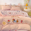 GobekUsa Cotton Bedding Set Cute Pattern Soft Comforter Single/Double Size Duvet Cover