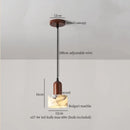 GobekUsa Iron Marble LED Pendant Light Fixture Modern Hanging Lamp Interior Decor