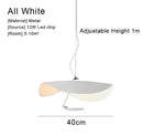 GobekUsa Lederam Manta Pendant Lamp - Industrial Retro Design, White & Black.