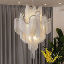 GobekUsa LED Flower Tassels Ceiling Chandelier for Living Room and Staircase