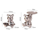 GobekUsa Geometric Bear Piggy Bank Key Tray Cosmetic Bookshelf Statue & Storage Box