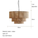 GobekUsa Hemp Rope Pendant Lights Wall Sconce for Living Room Bedroom Japanese Style