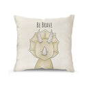 GobekUsa Cartoon Animal Linen Pillowcase | Home Decor Throw Pillow Covers for Sofa