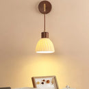 GobekUsa Adjustable LED Wall Light Fixture with Ceramic Wood Base for Home Decor