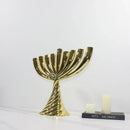 GobekUsa Gold Geometric Twist Candle Holder Set for Stylish Home Decor
