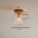 GobekUsa Clear Glass LED Ceiling Lamp Copper Socket Modern Nordic Style Lighting