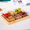 GobekUsa Bamboo Wooden Rectangular Tea Tray | Elegant Tea Cup Stand Tray for Dining