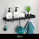 GobekUsa Black Aluminum Bathroom Corner Shelf Wall Mounted Storage Holder