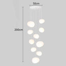 GobekUsa Crystal Chandelier Stair Pendant Light Modern Living Room Interior Lighting