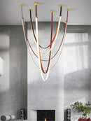 GobekUsa Designer Leather Chandelier Belt Pendant Light for Modern Spaces