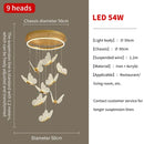 GobekUsa Butterfly Chandelier: Nordic Staircase Pendant Lamp for Living Room Ceiling Light