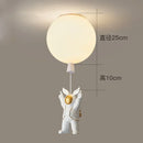 GobekUsa Astronaut Balloon Ceiling Lamp: Modern Minimalist LED Chandelier for Kids' Room