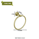 GobekUsa Bathroom Accessories Set: Rose Gold Chrome Hook, Brushed Gold Towel Rack, Stainless Steel Toilet Paper Holder