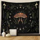 GobekUsa Botanical Witchy Tapestry: Hanging Boho Room Decor with Mushrooms and Snakes