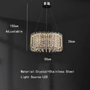 GobekUsa Crystal Pendant Ceiling Lamp LED Luxury Hanging Light