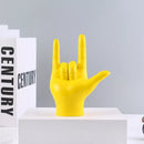 GobekUsa Abstract Hand Love Sculpture: Nordic Style Resin Figurine for Home Decor