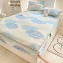 GobekUsa Latex Cooling Mattress Cover & Pillowcase Set - Summer Cool Down Bed Pad