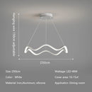 GobekUsa Circle Wave LED Pendant Chandelier for Modern Living Dining Bedroom Lighting