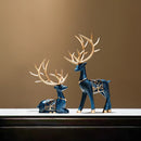 GobekUsa Deer Figurine Set | Resin Elk Reindeer Sculpture for Christmas Decoration