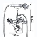 GobekUsa Antique Brass Shower Faucet Kit with Wall Mounted Hand Held Shower Head