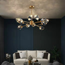 GobekUsa Copper LED 3-Light Dimmable Crystal Chandelier