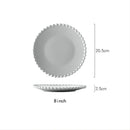 GobekUsa Heart Shaped Pearl Dinner Plate Set - Elegant Porcelain Tableware for Salad, Soup, Steak
