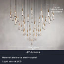 GobekUsa Crystal Ceiling Pendant Lights for Dining Room, Luxury Designer Foyer Decor Lighting