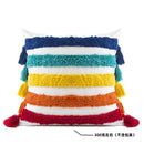 GobekUsa Geometric Hand-Embroidered Tassel Pillowcase