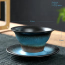 GobekUsa Ceramic Latte Coffee Cup and Saucer Set for Afternoon Tea and Breakfast