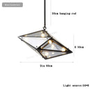 GobekUsa Angular Diamond Glass Chandelier Ceiling Light for Home Decor