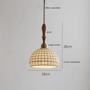 GobekUsa Ceramic LED Pendant Light: 30CM, Home Decor, Bedroom, Living Room, Dinning, Wood & Copper Socket