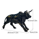 GobekUsa Bull Statue Feng Shui Luxury Resin Sculpture Home Decor Miniature Art Objects