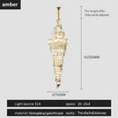 GobekUsa K9 Deluxe Crystal Pendant Chandelier: Dazzling LED Ceiling Light for Modern Elegance
