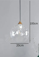GobekUsa Glass Ball Pendant LED Chandelier for Bedroom Dining Room Kitchen