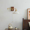 GobekUsa Ceramic Copper LED Wall Light | Modern Bedside Lamp with Pull Chain Switch