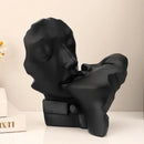 GobekUsa Abstract Gold Head Couple Sculpture, Wedding Gifts & Home Decor
