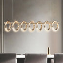 GobekUsa Gold Acrylic Circle Ring LED Pendant Chandelier