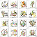 GobekUsa Easter Egg Bunny Flower Birds Sofa Pillow Cover