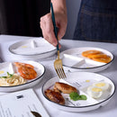 GobekUsa 8" Round Grid Plate - Perfect for Solo Dining or Family Breakfast