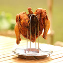 GobekUsa Chicken Roaster Rack & Bowl Set - Stainless Steel BBQ Grill Stand for Oven